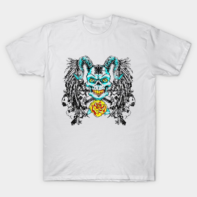 Horned Skull T-Shirt by DesignedByFreaks